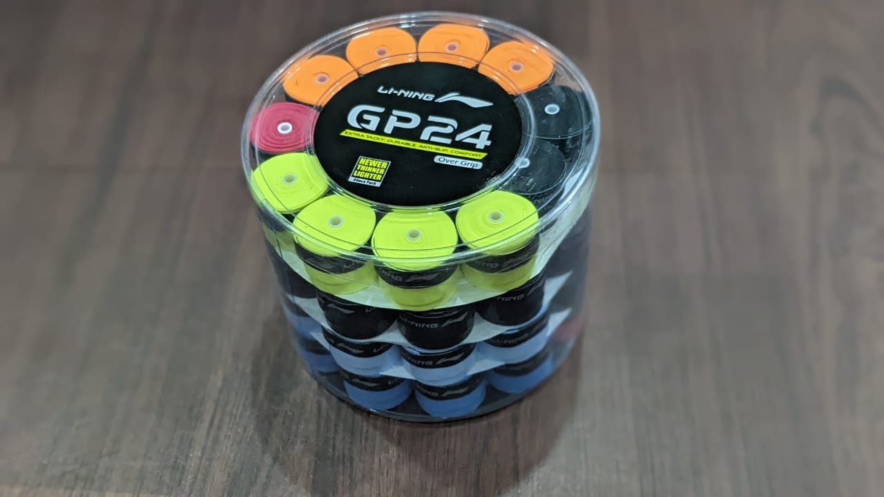 Li-Ning GP-24 Badminton Grips, Pack of 60, Anti-slip and Moisture absorbent