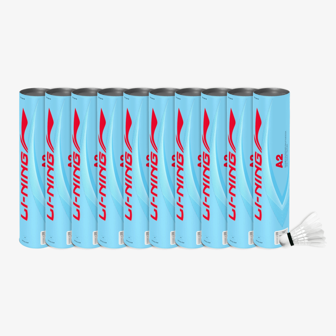 Li-Ning A2 Badminton Feather Shuttlecock Speed 76 (Pack of 10)