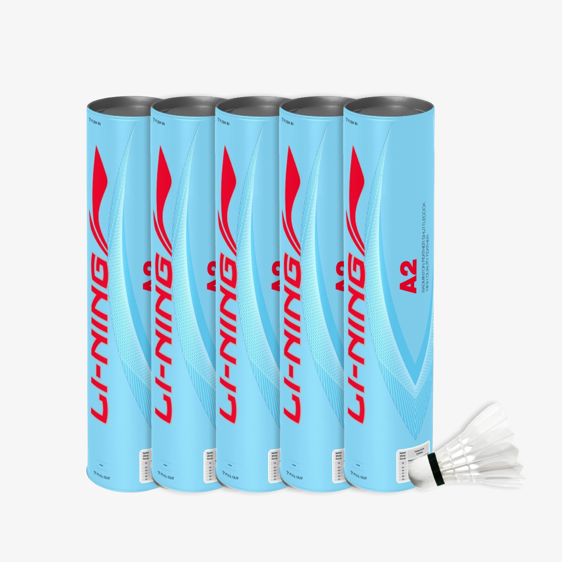 Li-Ning A2 Badminton Feather Shuttlecock (Pack of 5))