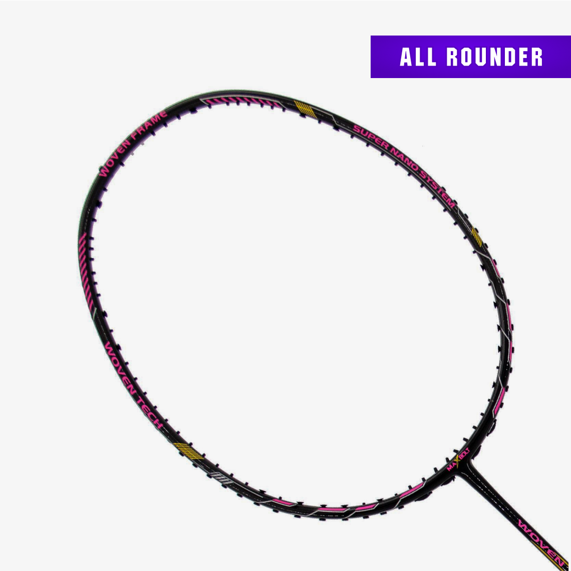 Maxbolt Woven Tech 60 Pink Badminton Racket